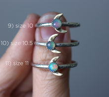 "Moondust" Ethiopian Opal Stamped Moon Rings Pt.3