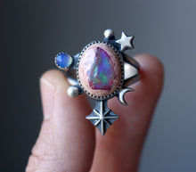 "Cup of Stars" Galaxy Opal Ring No.2 - Size 8.5