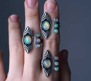"Ancient Stars" Ethiopian Opal Adjustable Rings