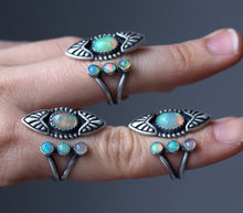 "Ancient Stars" Ethiopian Opal Adjustable Rings