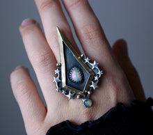 "Shield of Stars" Ethiopian Opal Statement Ring - Size 7.25/7.5