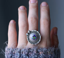 "Orbit" Galaxy Opal + Ethiopian Opal Ring - Size 10