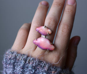 "Golden Hour" Floating Clouds Ring - Size 7