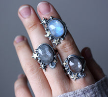 "Frosted Moons" Rosecut Moonstone Rings